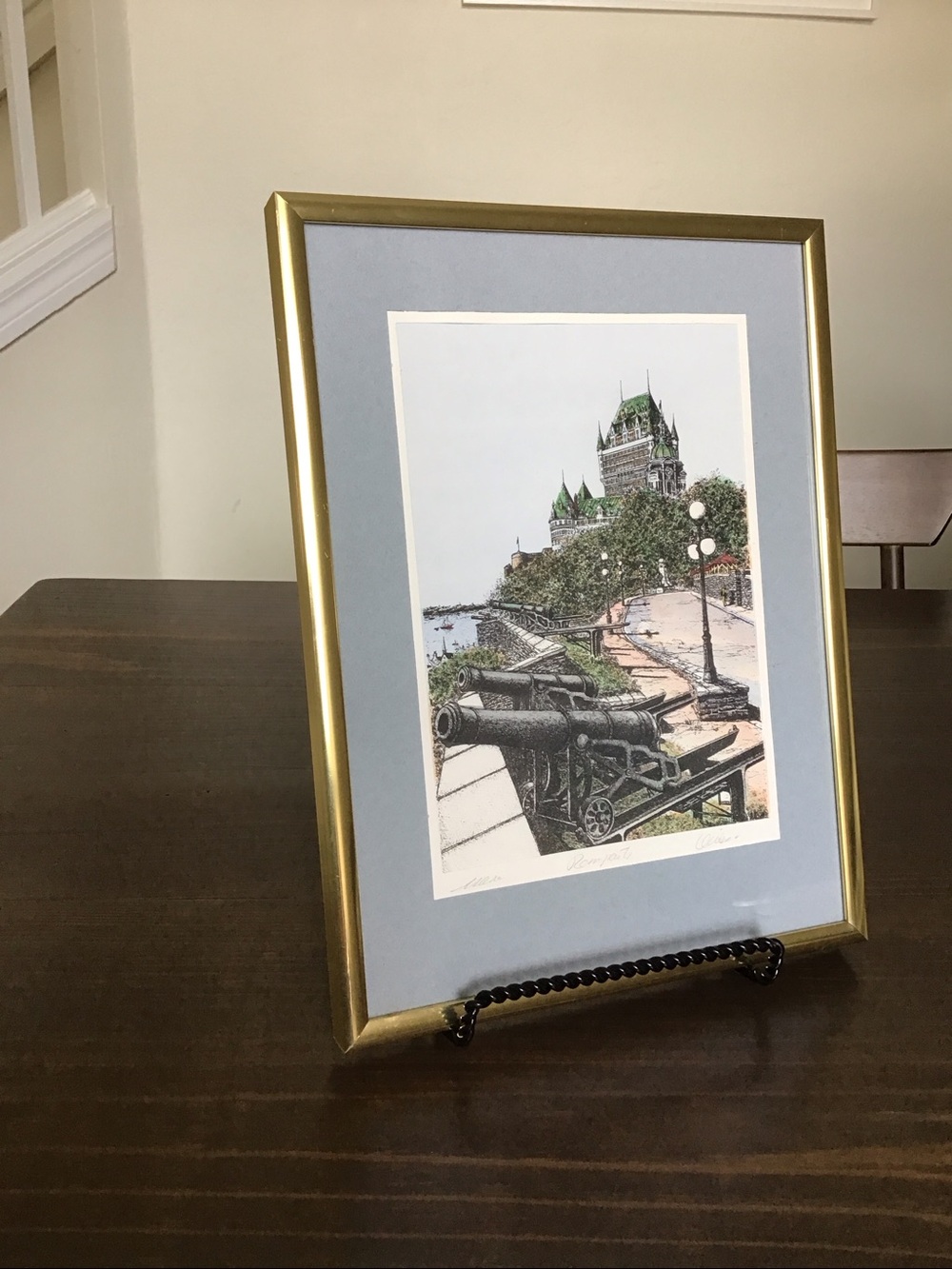 Signed Lithograph Chateau Frontenac Ramparts Quebec - Picture 9 of 13